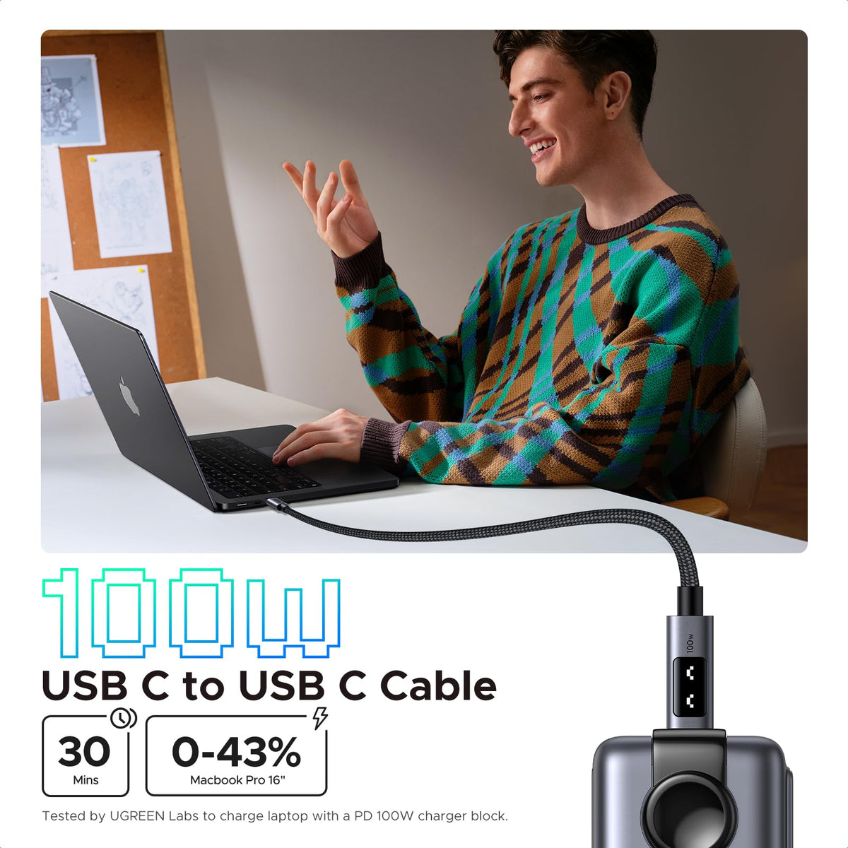 UGREEN Uno Cáp USB-C sang USB-C 100W