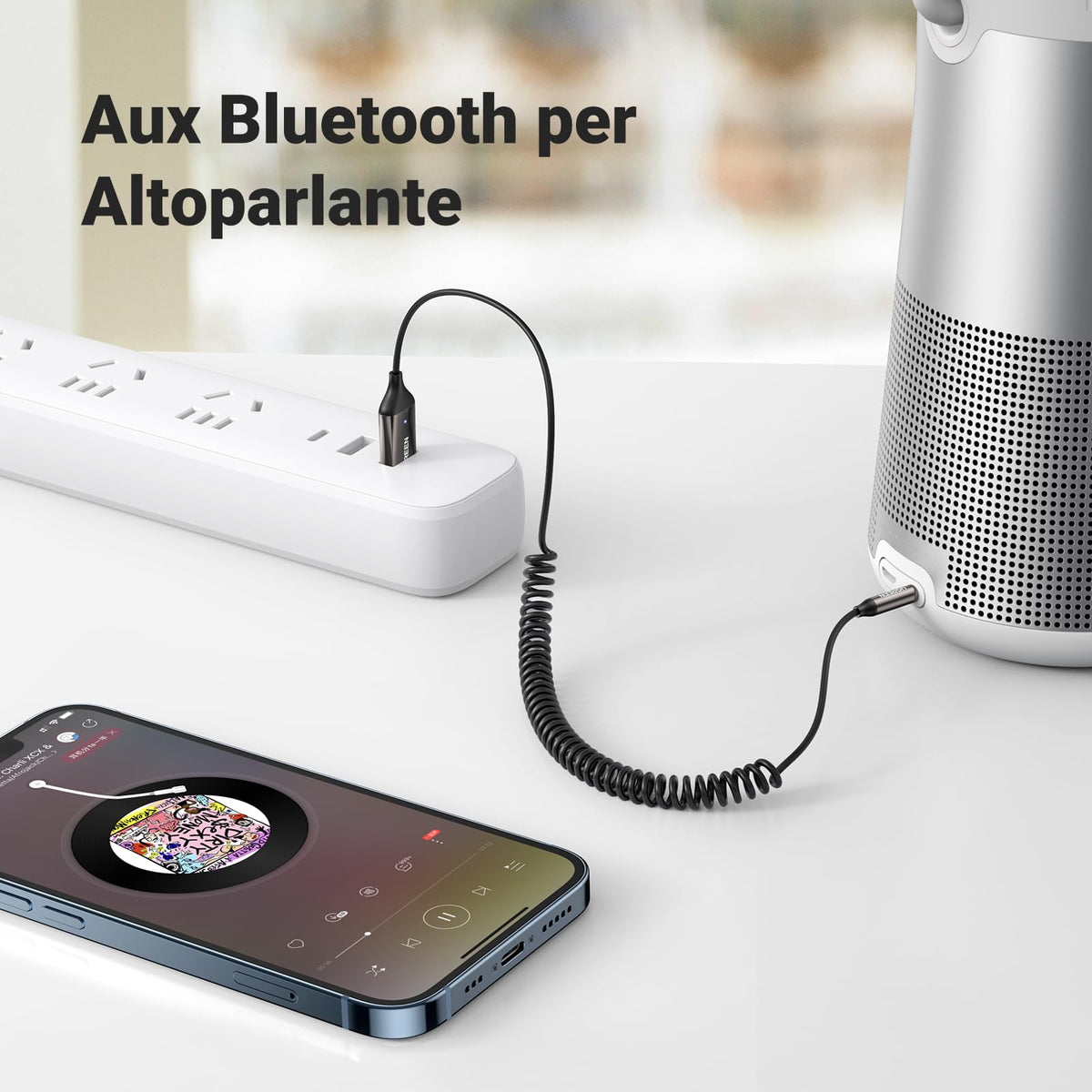 UGREEN Ricevitore Bluetooth 5.4 con Jack AUX da 3,5mm