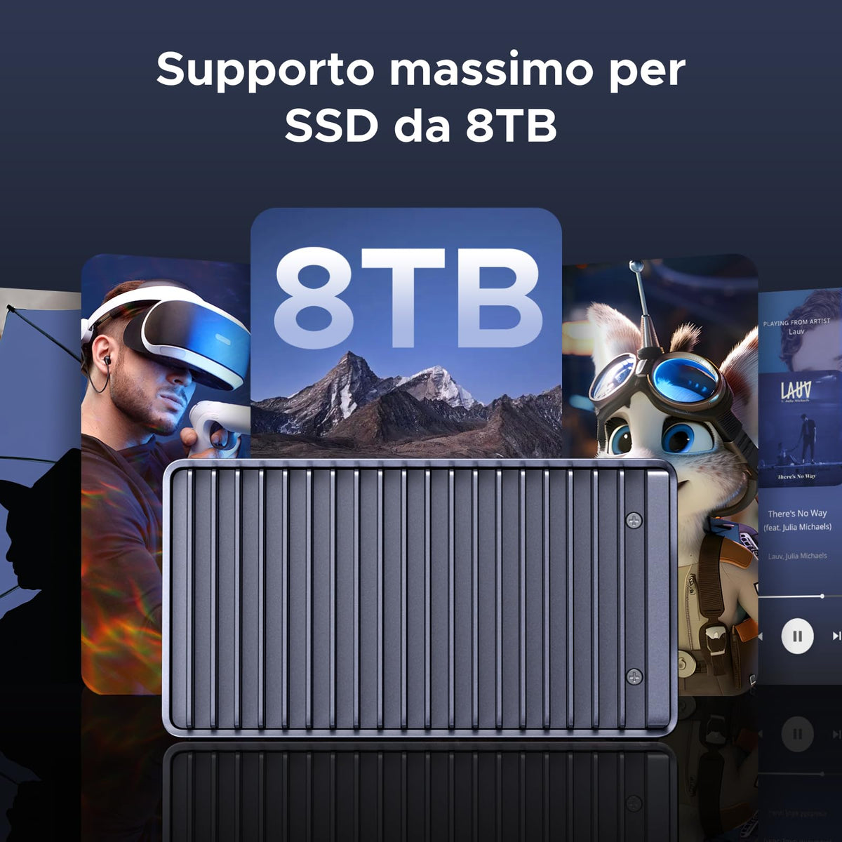 UGREEN Case Esterno per SSD M2 NVMe da 40Gbps, Enclosure USB 4