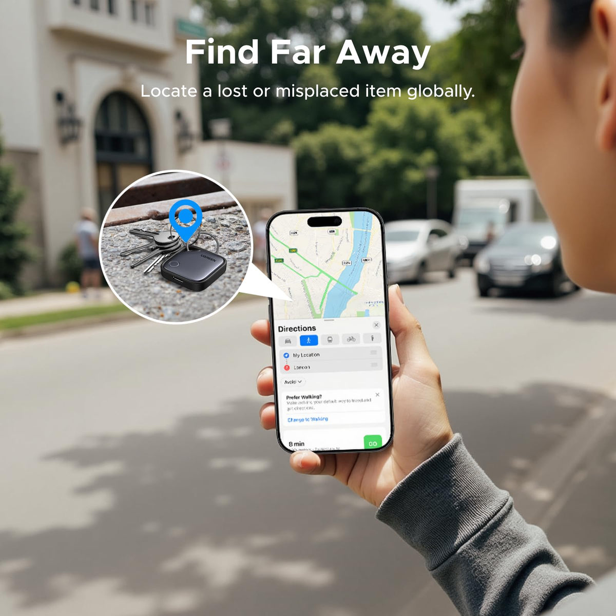 UGREEN FineTrack with Apple Find My (iOS Only), Rechargeable Battery