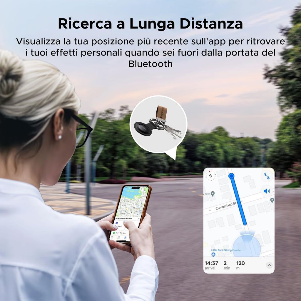 UGREEN FineTrack Mini Tag Localizzatore Bluetooth SmartTag Tracker Supporta iOS Batteria da 18 Mesi Tracker