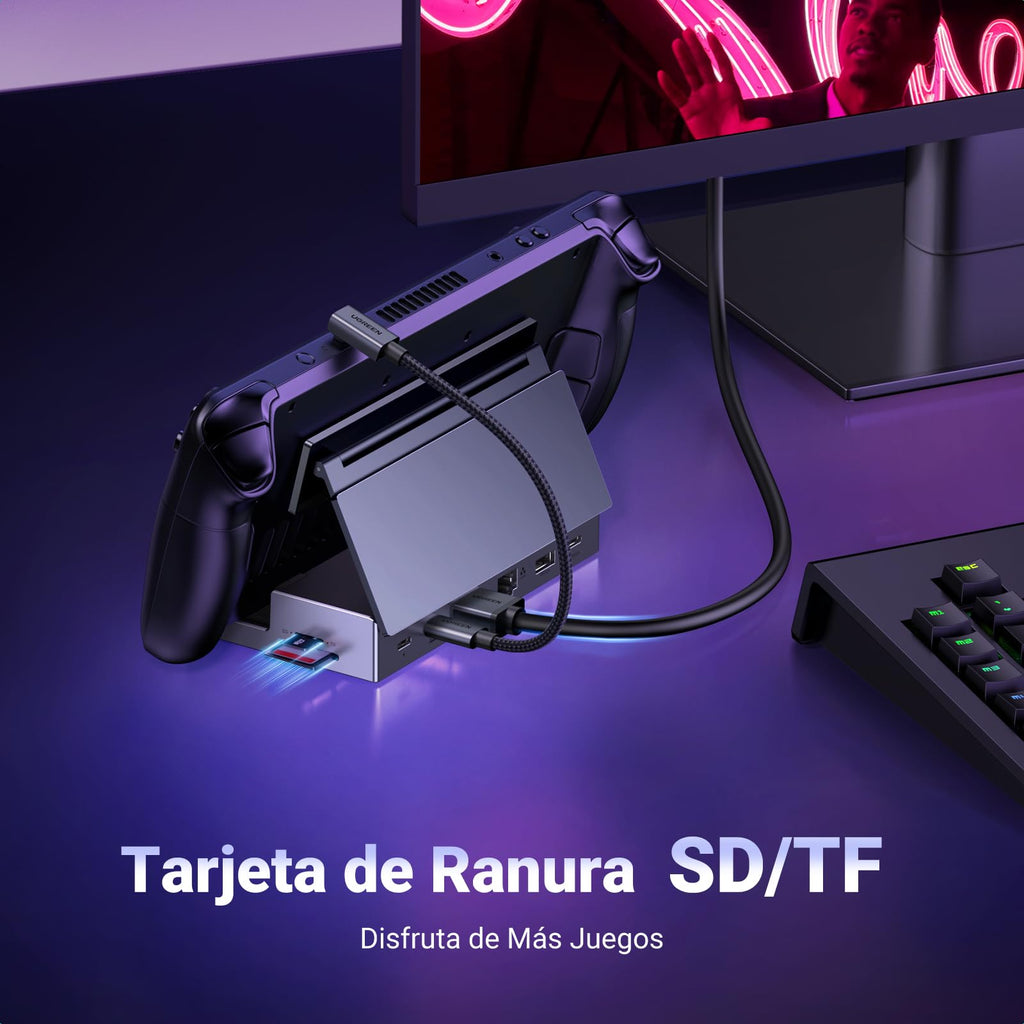 UGREEN Hub USB C HDMI 4K 60Hz 9 En 1 Dock Steam Deck ROG Ally Adaptador Tipo C 3.2 10Gbps