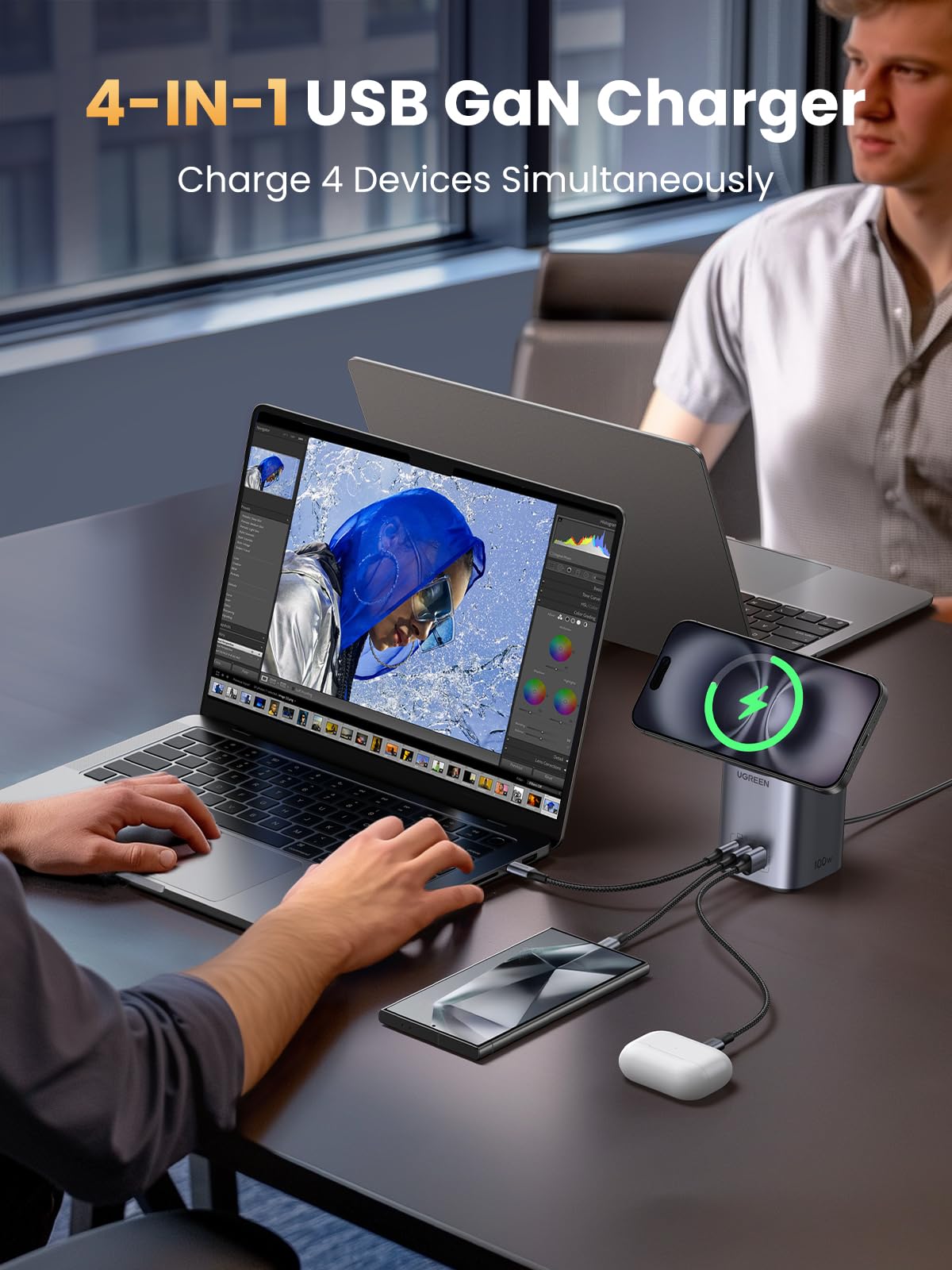 UGREEN Nexode 100W with Qi2 15W MagSafe Charger