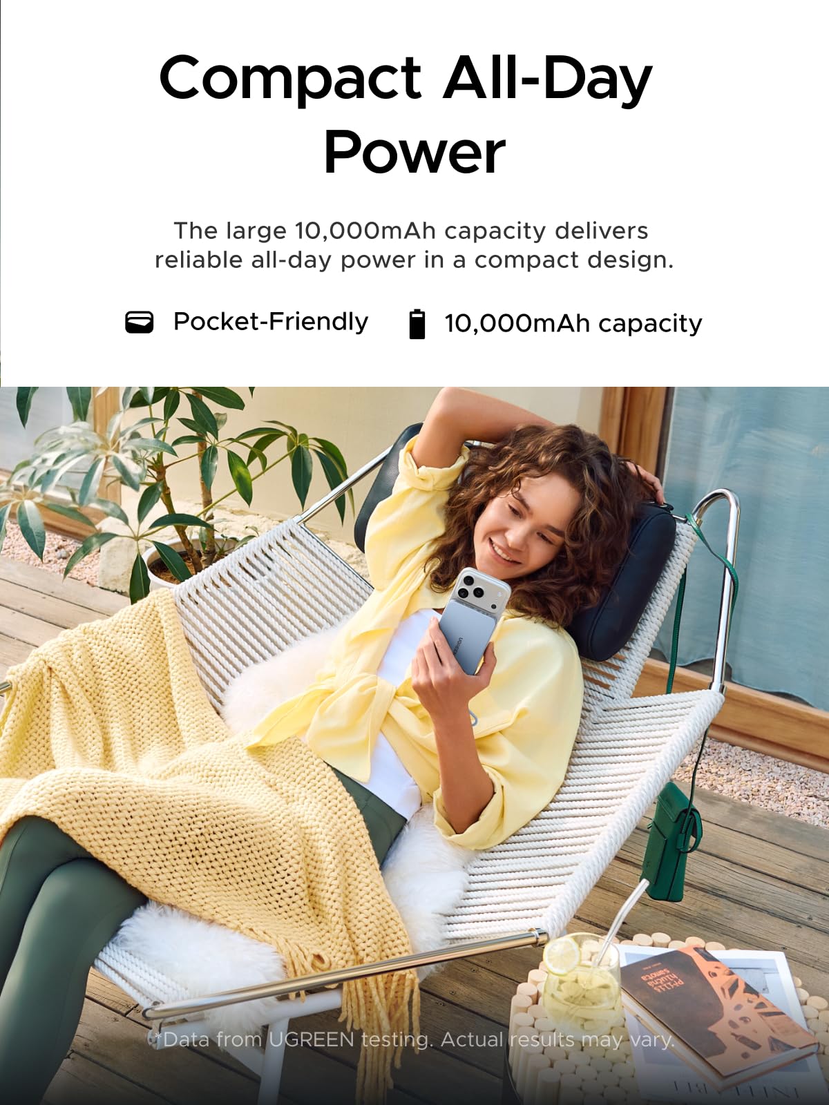 Pin sạc dự phòng từ tính UGREEN MagFlow Air 10000mAh 15W