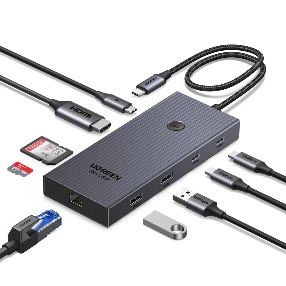 UGREEN Revodok Pro موزع USB-C ‏9 في 1
