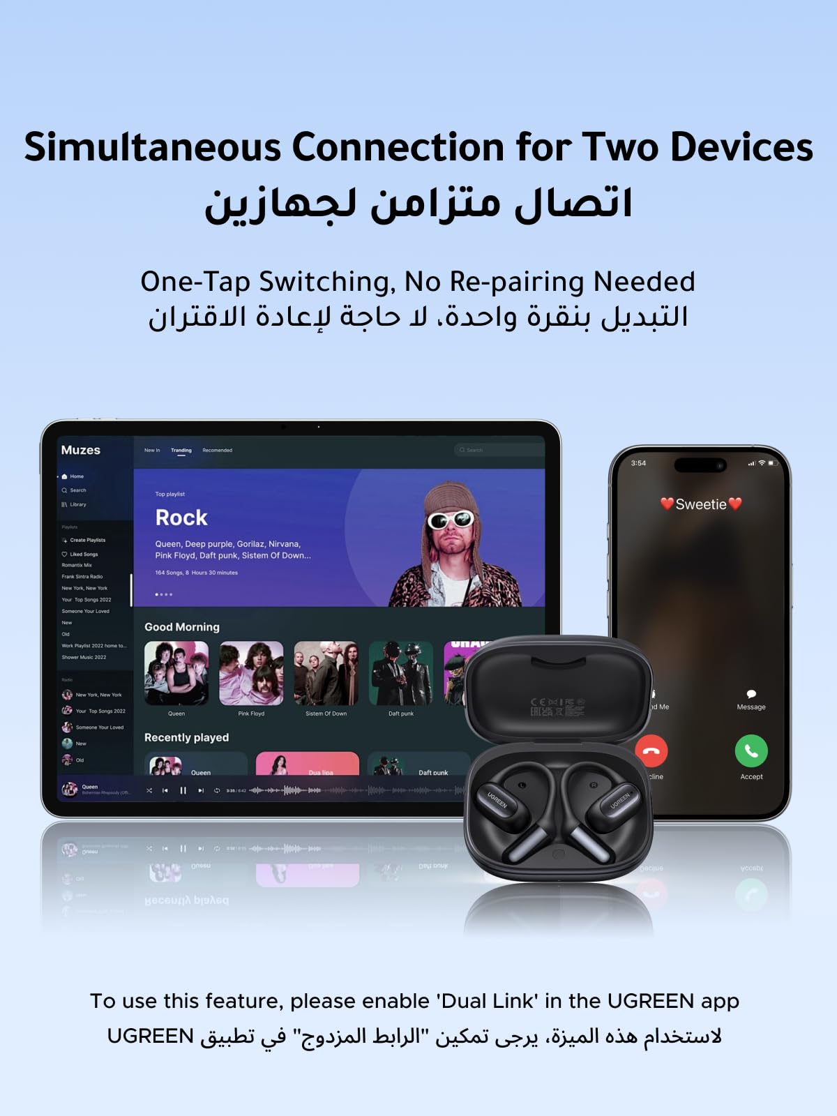 UGREEN FitBuds سماعات أذن مفتوحة