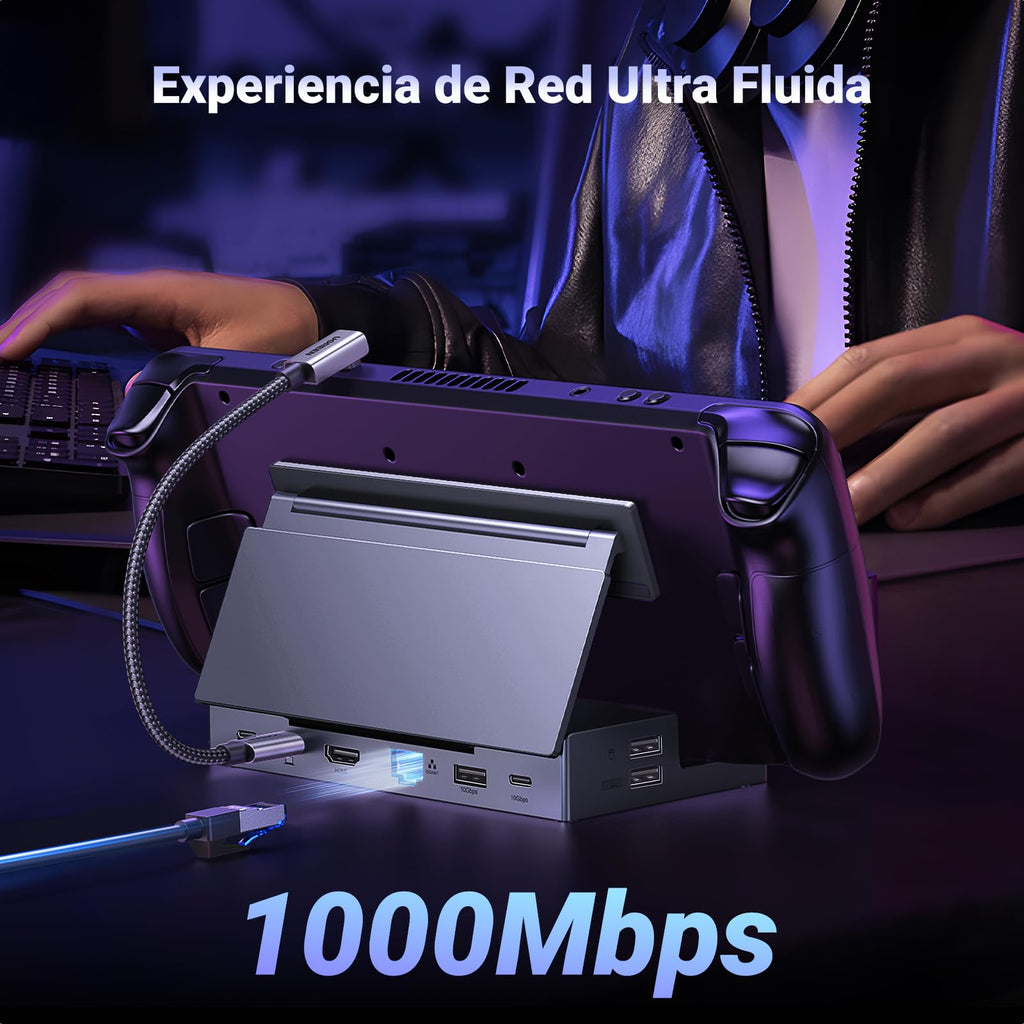 UGREEN Hub USB C HDMI 4K 60Hz 9 En 1 Dock Steam Deck ROG Ally Adaptador Tipo C 3.2 10Gbps