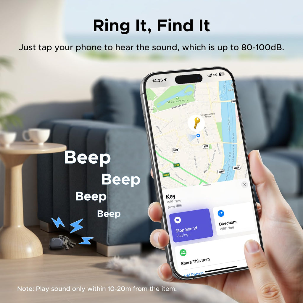 UGREEN FineTrack with Apple Find My (iOS Only), Rechargeable Battery