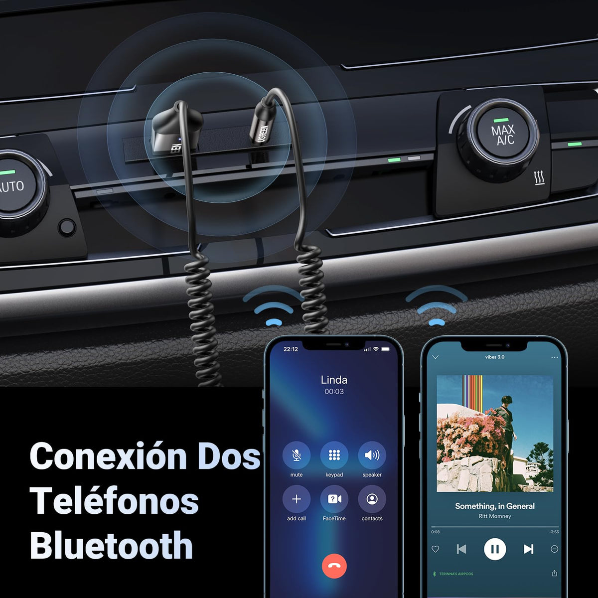 UGREEN Receptor Bluetooth 5.4 Adaptador Jack 3.5mm