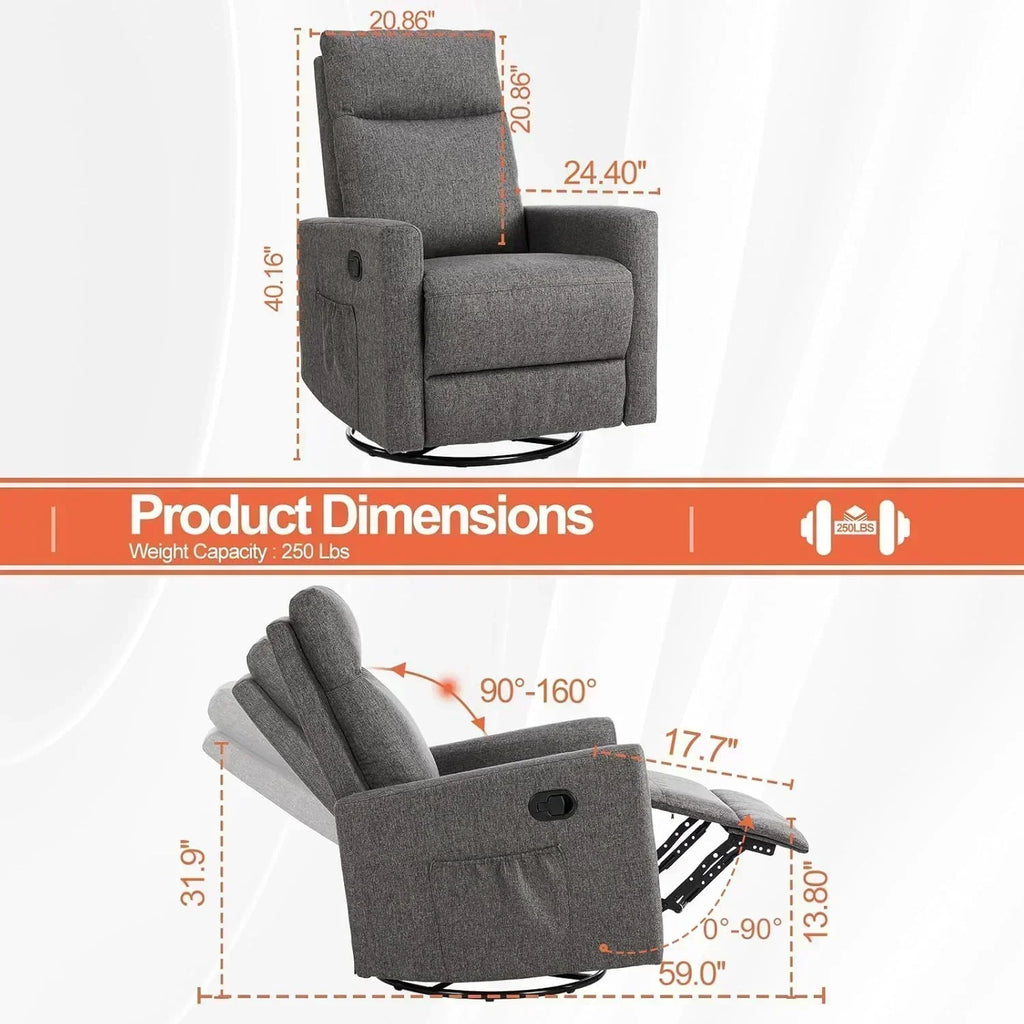 Sweetcrispy Massage Recliner Chair for Adults Adjustable Home Theater Seating