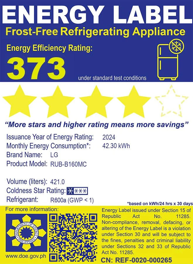 15.9 Cu. Ft. Bottom-Freezer Refrigerator Inverter with Practical Storage