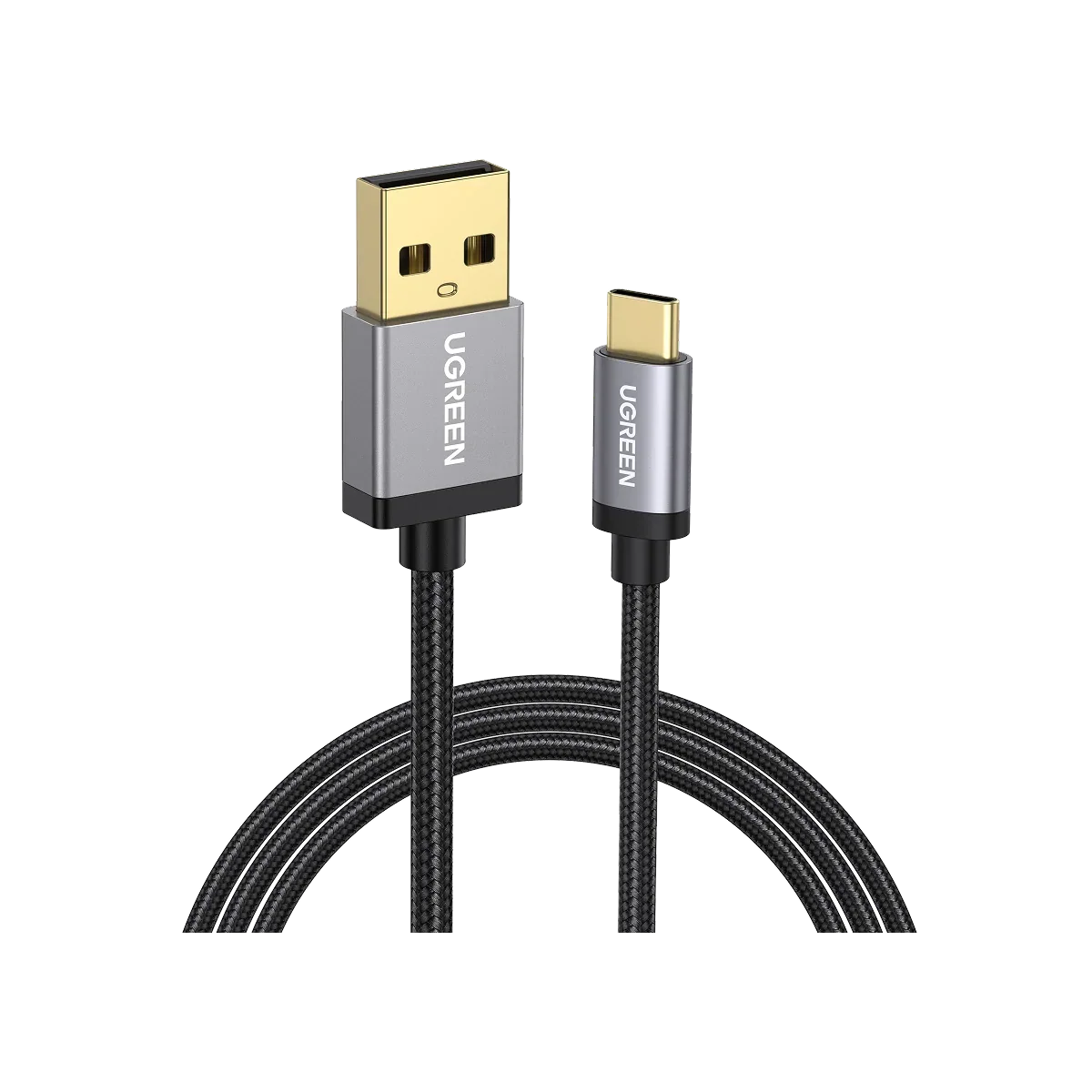 UGREEN USB A to USB C Fast Charging Nylon Braided Cable (18W, 480Mbps)