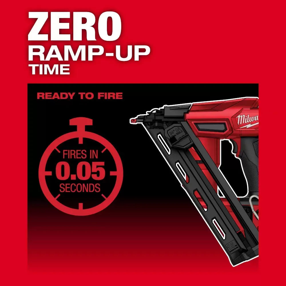 Milwaukee 2839-20 M18 FUEL Ergonomic Cordless 15 Gauge Finish Nailer - Bare Tool