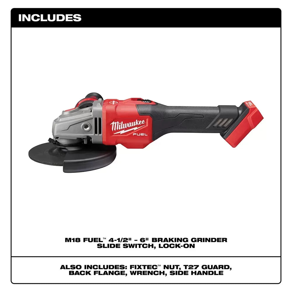 Milwaukee Pre-Sale 2981-20 M18 FUEL 18V 4-1/2 - 6 Inch Slide Switch Grinder, Bare Tool
