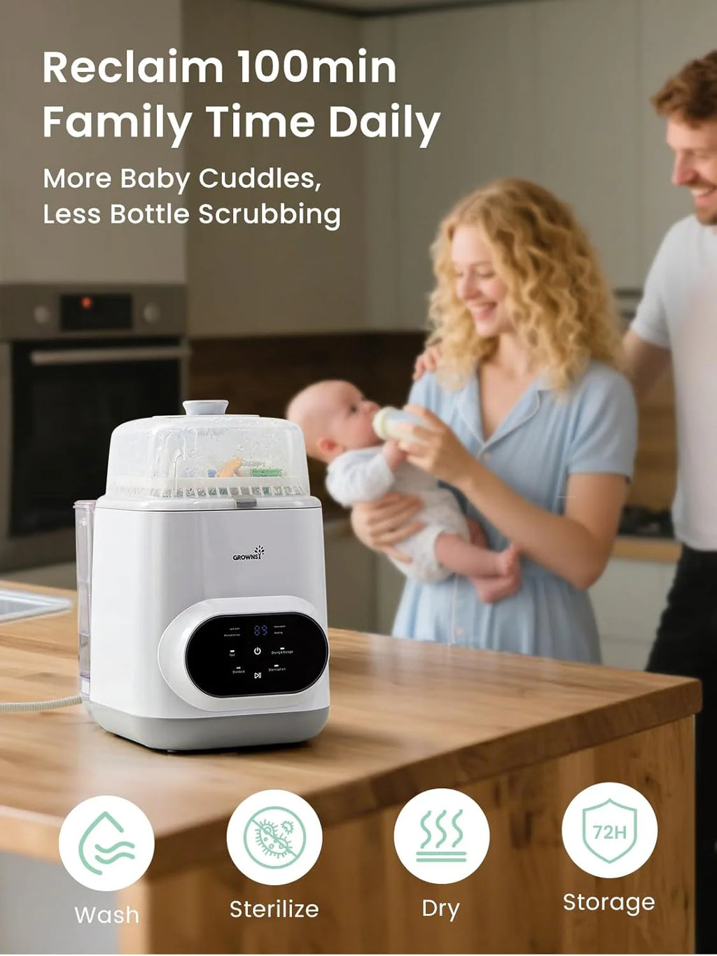 Bottle Washer Pro | All-in-One Bottle Washer and Sterilizer and Dryer | Baby Bottle Washer for Bottles, Pump Parts & Baby Essentials
