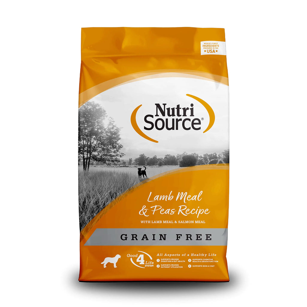 NutriSource Lamb Meal & Peas Formula Dog Food Grain Free 5 lb for Dogs (131152)