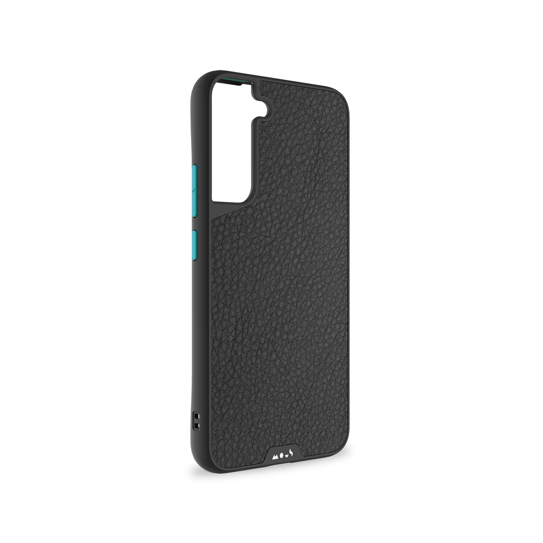Black Leather Protective Phone Case - Limitless