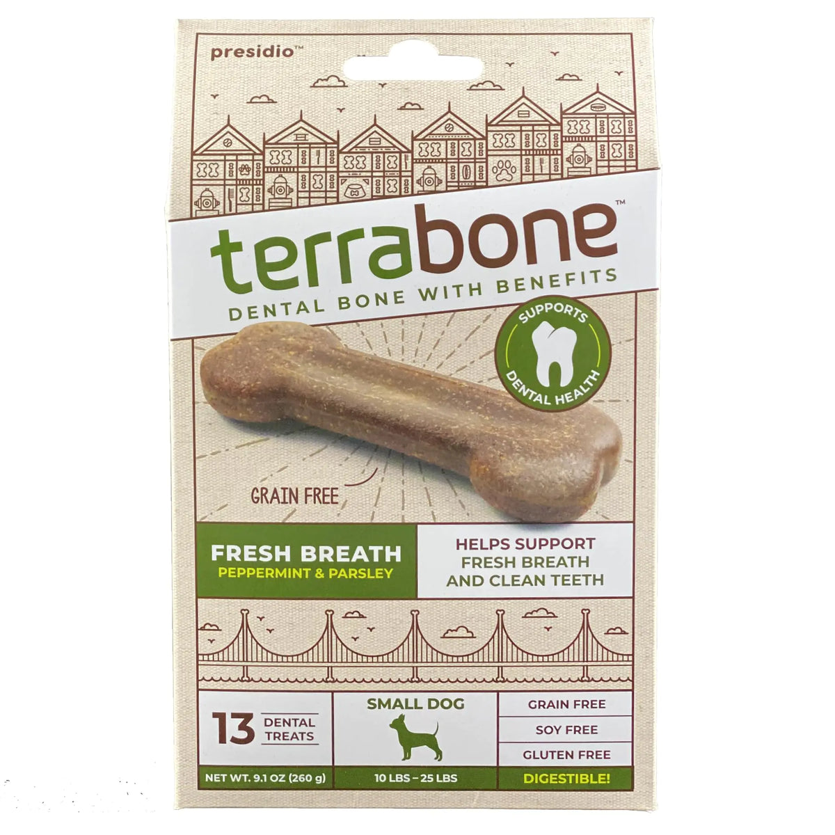Presidio Natural Dental Dog Treats Small 13pk