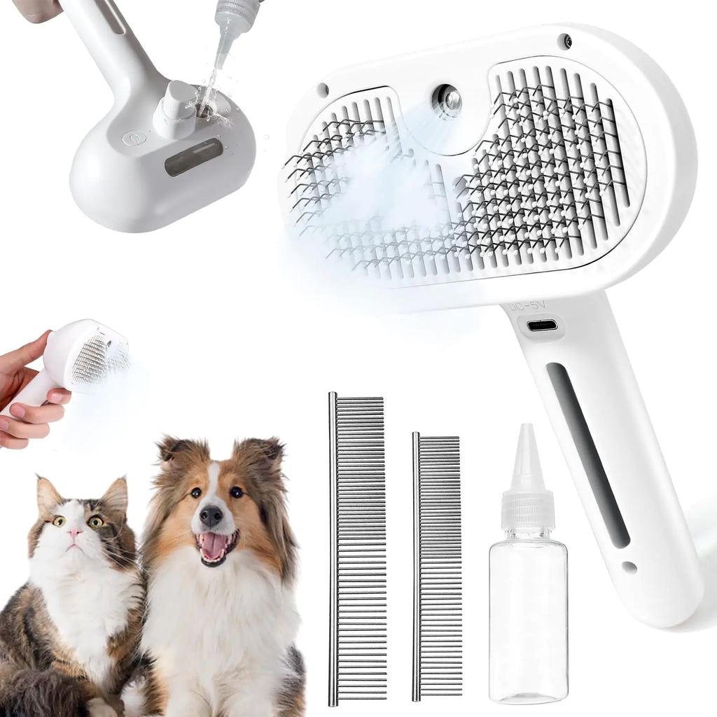 PetPure Steam & Spray Grooming Brush