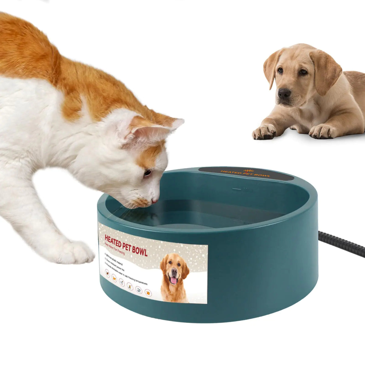 All-Season Thermal Pet Water Bowl 2.2L
