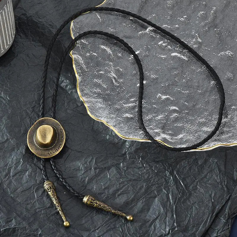Bohemian Western Leather Necklace - Bold Unisex Accessory