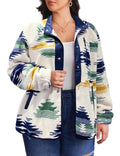 INVOLAND Plus Size Western Fleece Shacket
