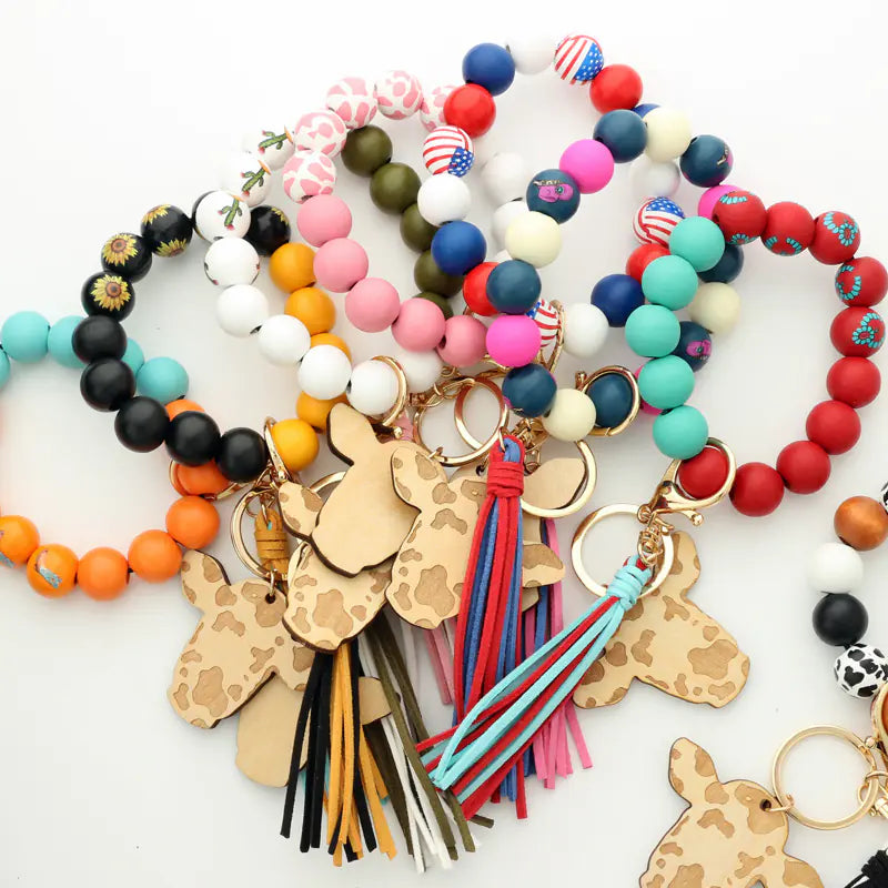 Cowboy Charm Bracelet with Keychain