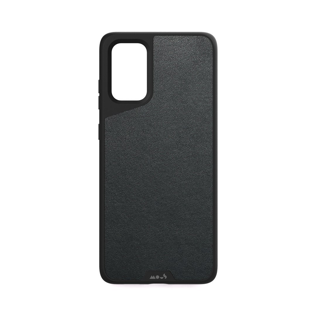 Black Leather Protective Phone Case - Limitless