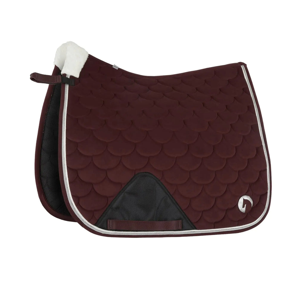 Geneva Lux Velvet Dressage Pad - Merlot