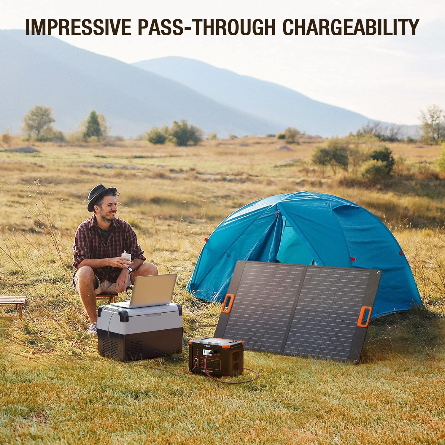 Portable Power Station 300W (Peak 600W),230.88Wh Solar Generator with 60W USB-C PD Output, 110V Pure Sine Wave AC Outlet Backup Lithium Battery for Outdoors Camping Travel Home Blackout
