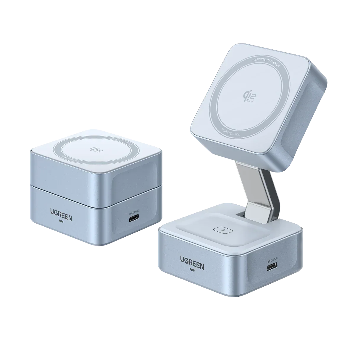 UGREEN MagFlow Qi2 25W 2-in-1 Magnetic Wireless Charger