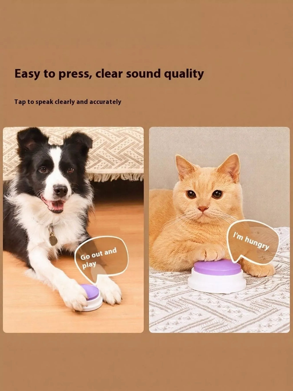Recordable Talking Pet Sound Buttons