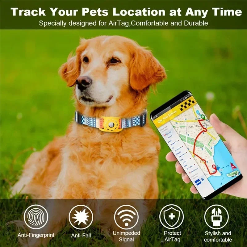 Digital Printing Collar for Apple Airtag - Pets Accessories