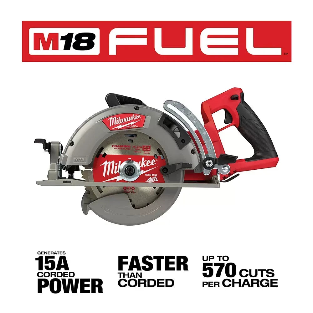 Milwaukee 2830-20SB M18 FUEL 18V 7-1/4 Circular Saw w/ 25 Circular Saw Blades