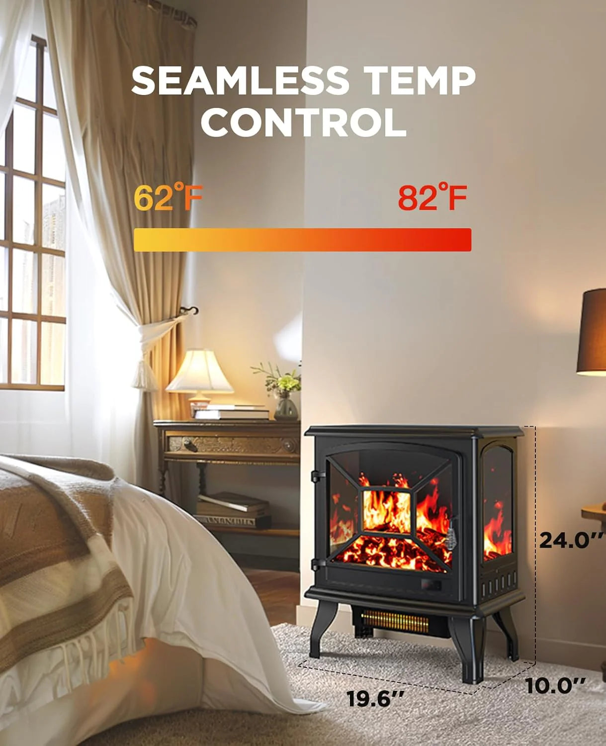 Silonn 50��Smart Electric Fireplace Heater with App & Remote Control, 5300 BTU Heat Output, Ultra-Slim Wall-Mounted or Recessed Electric Fireplace Inserts with Timer, 20 Flame Colors,WiFi Enabled