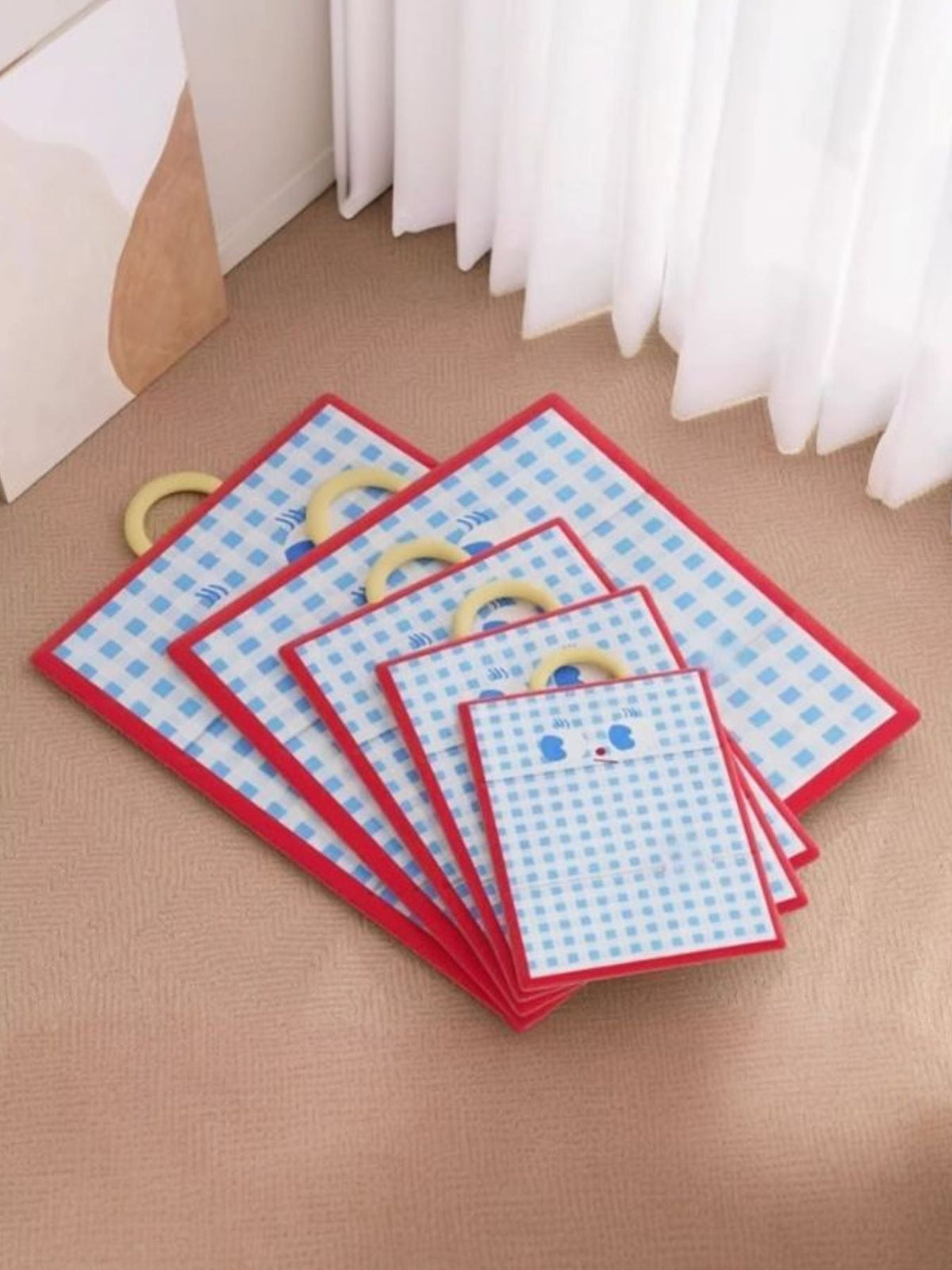 Plaid Pet Mat with Handle