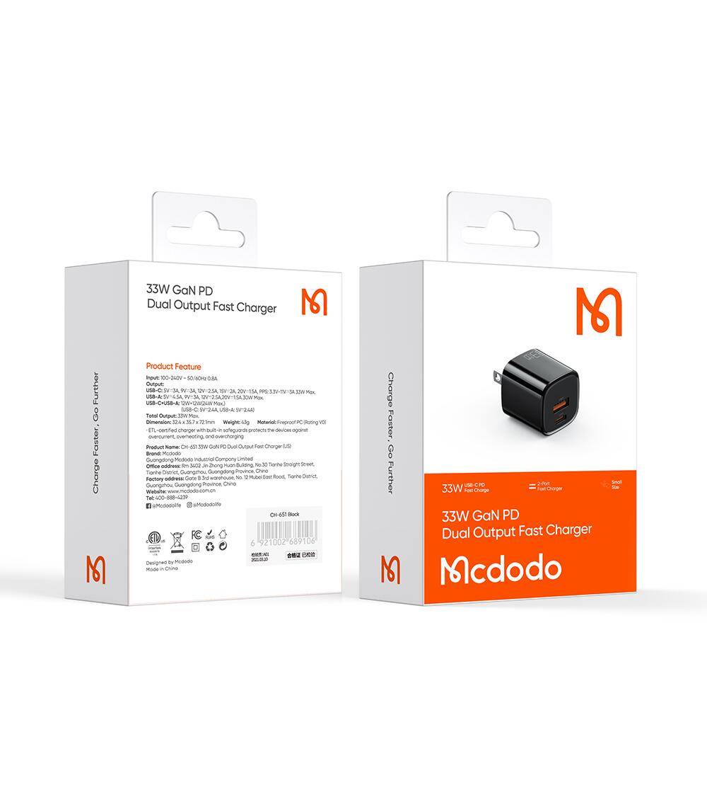 Mcdodo Nano Series C+A 33W Fast Charger