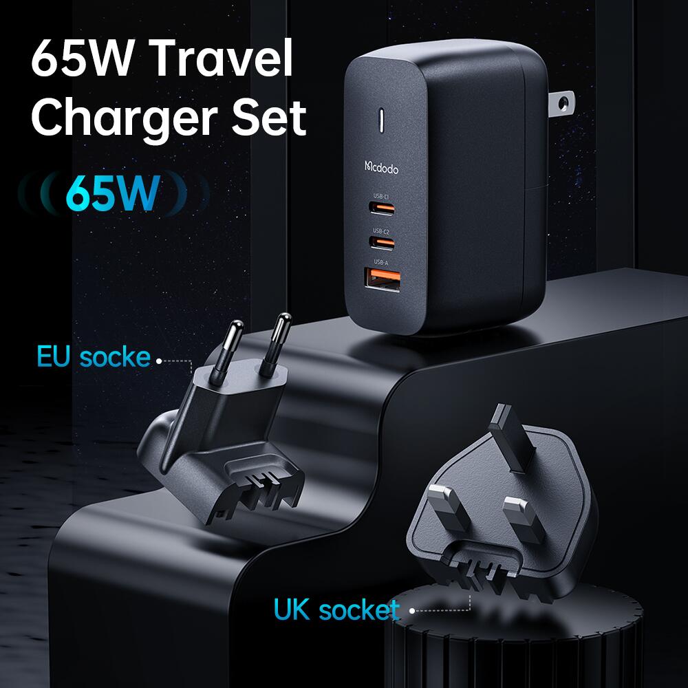 Mcdodo Mecha Series 65W GaN Universal Charger Set EU/UK/US Plug (Reddot Winner 2021)