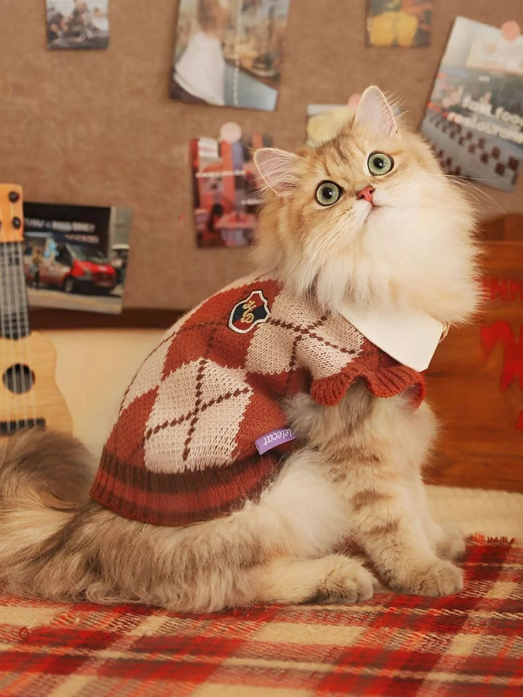 Argyle Pattern Pet Sweater