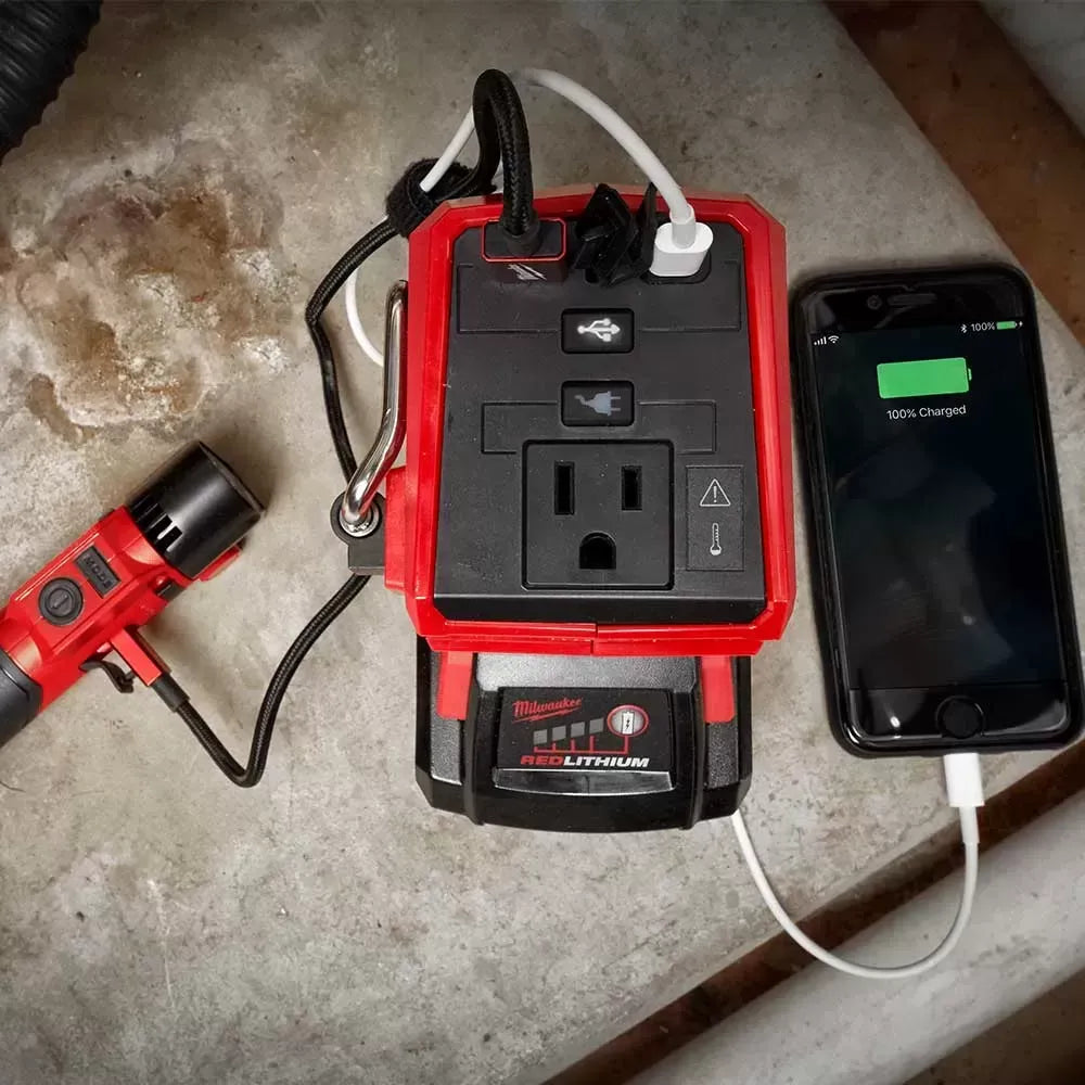 Milwaukee 2846-20 M18 18V 175W TOP-OFF Li-Ion Compact Inverter Power Supply