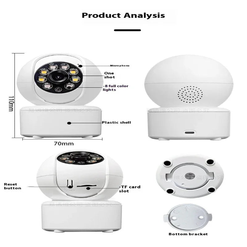 1080p Bluetooth Monitoring HD Home Dual-Light Panorama Security Camera