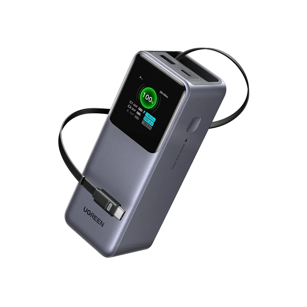 UGREEN Neoxde Pro 165W Power Bank 20000mAh with Built-in Retractable USB C Cable