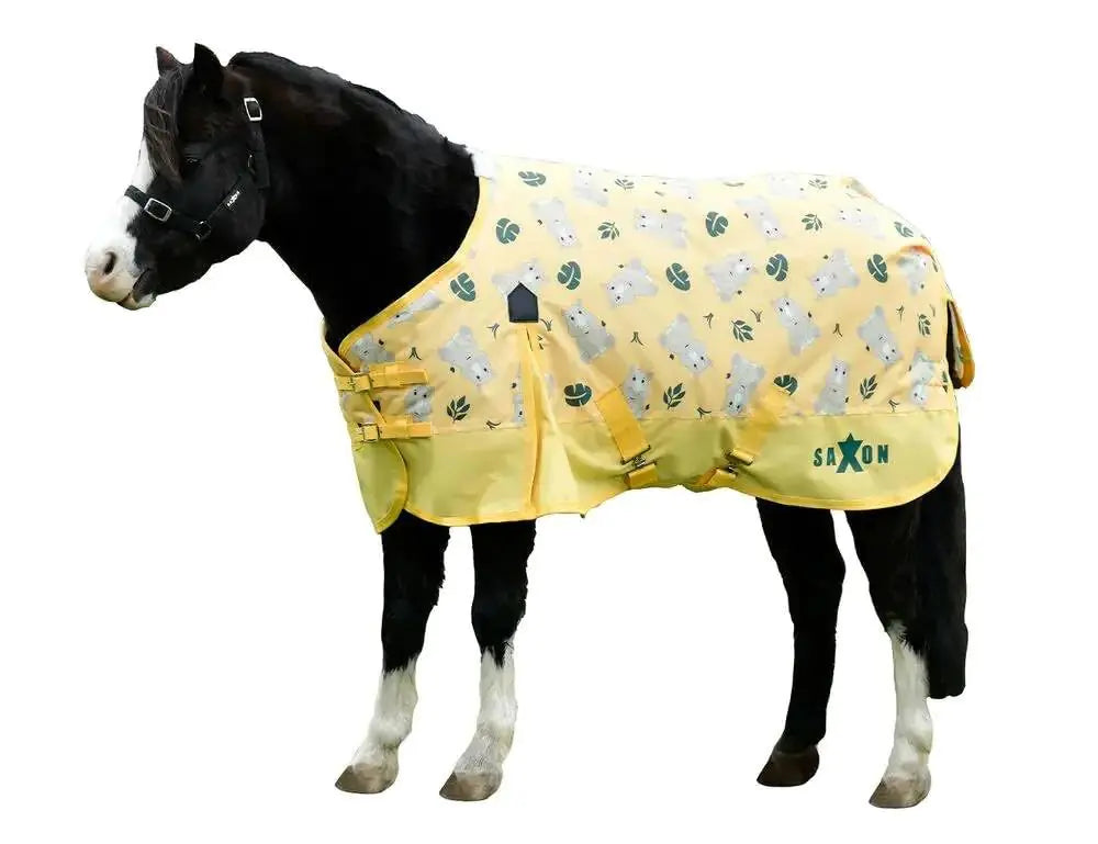 Saxon 600D Pony Standard Neck Medium Horse Blanket Rhino Print 51"