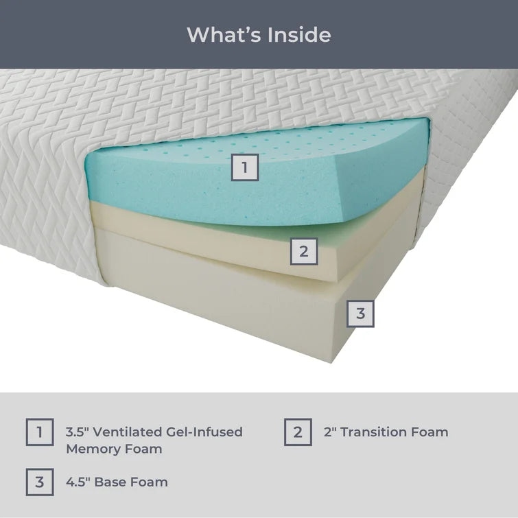 10 Plush Cooling Gel Memory Foam Mattress
