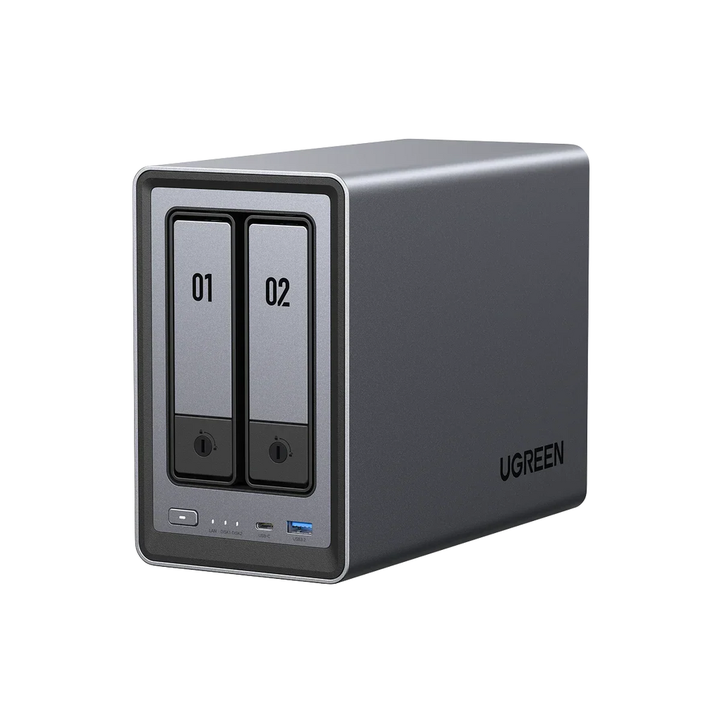 UGREEN NASync DXP2800, NAS desktop a 2 bay, CPU Intel N100 Quad-core, 8 GB di RAM DDR5