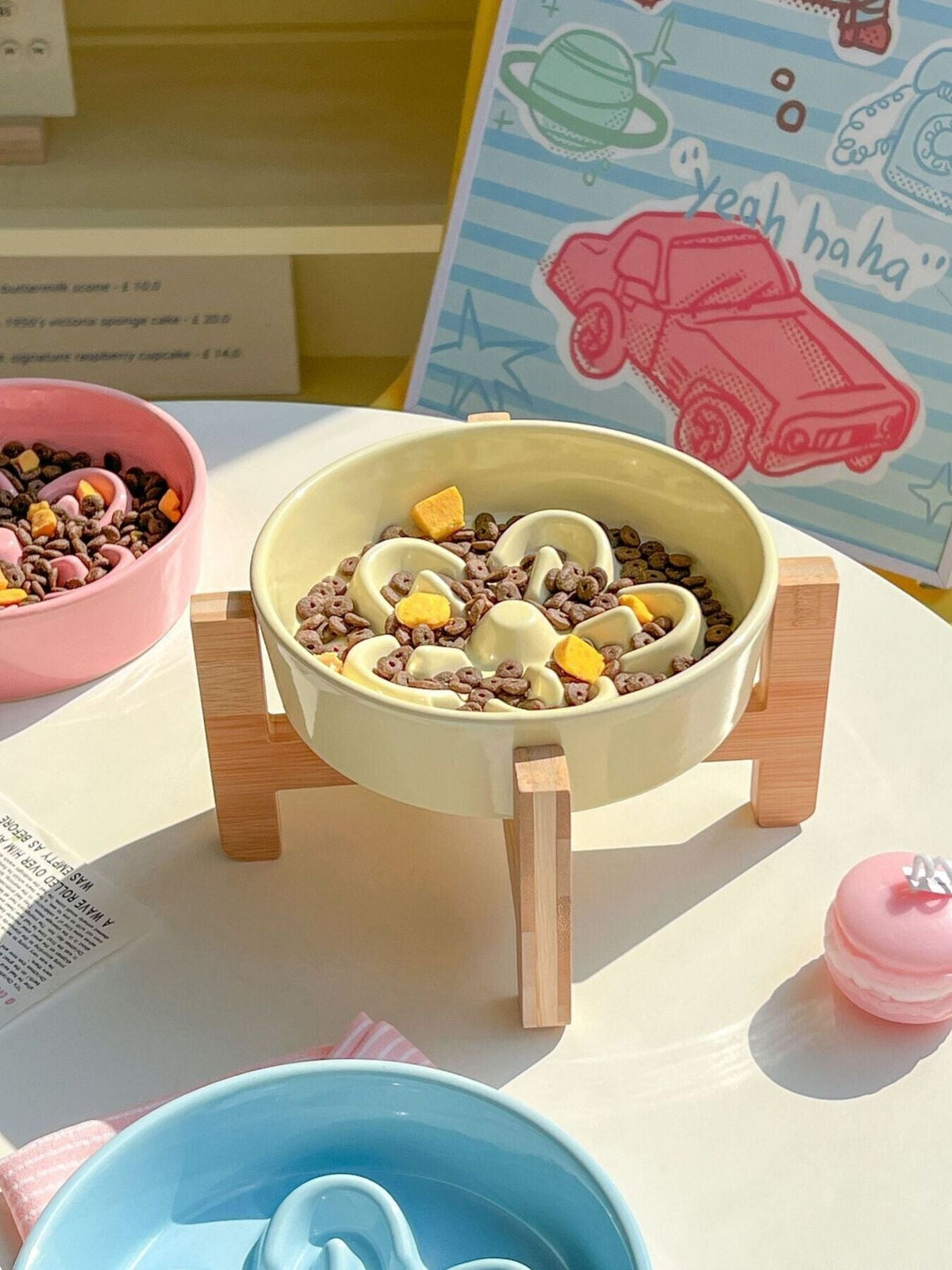 Flower-Shaped Slow Feeder Pet Bowl