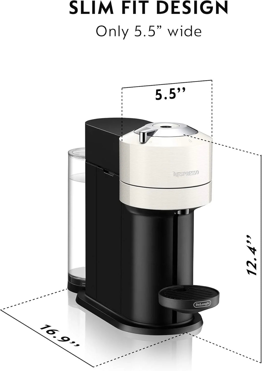 Nespresso Vertuo Next by De��Longhi White Coffee & Espresso Machine