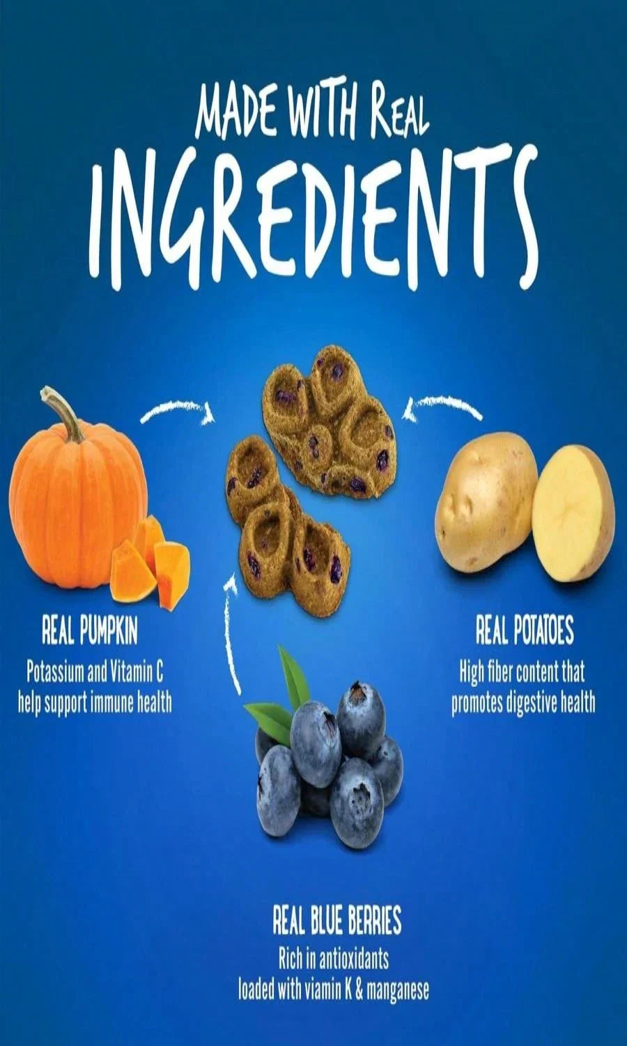 Fruitables Biggies Dog Biscuits – Crispy Apple & Bacon Pumpkin Crunch Treats (16 oz, Wheat-Free)