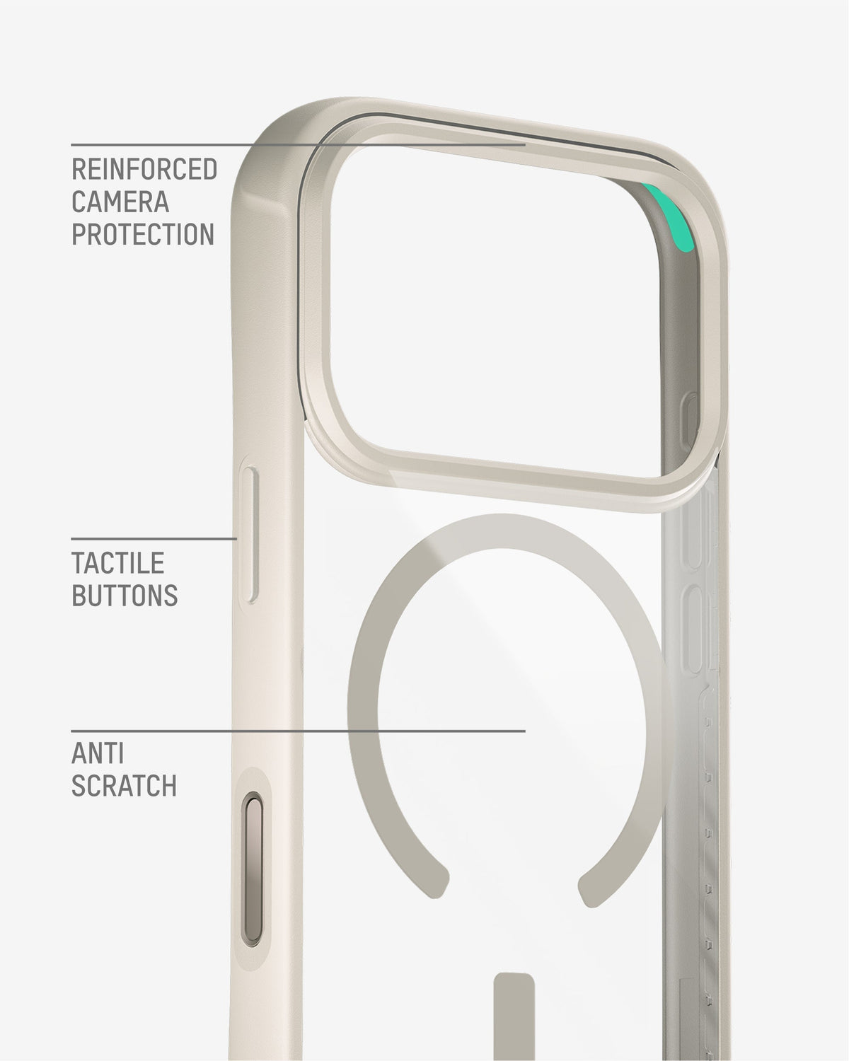 Protective Clear Phone Case Stone - Clarity MagSafe
