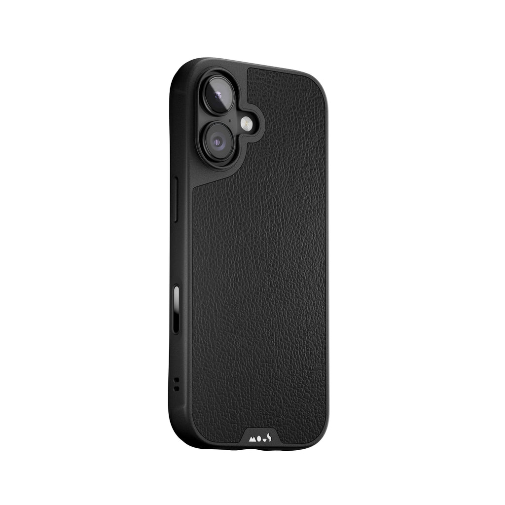 Black Leather Protective Phone Case - Limitless